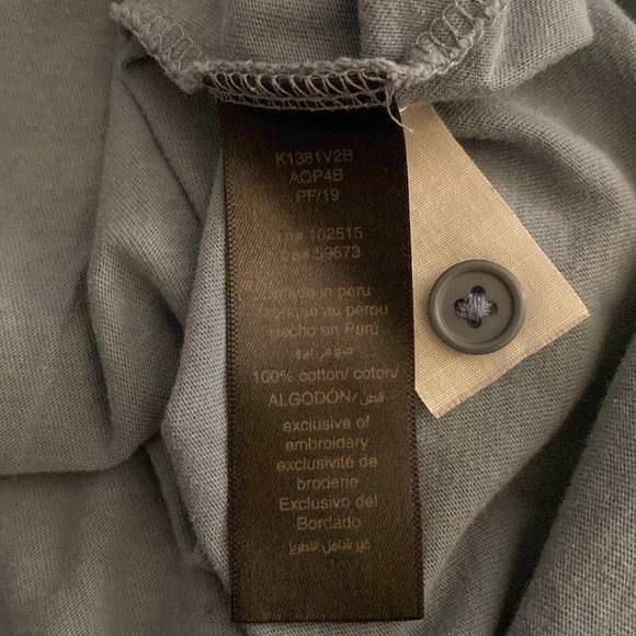 John Varvatos blue Leroy Johnny collar style 100% cotton men’s stretchy shirt - Picture 11 of 11